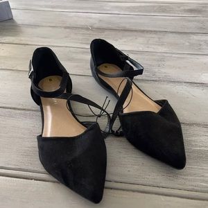 Steve Madden Black Velvet Pointy Toe Flats Size 8